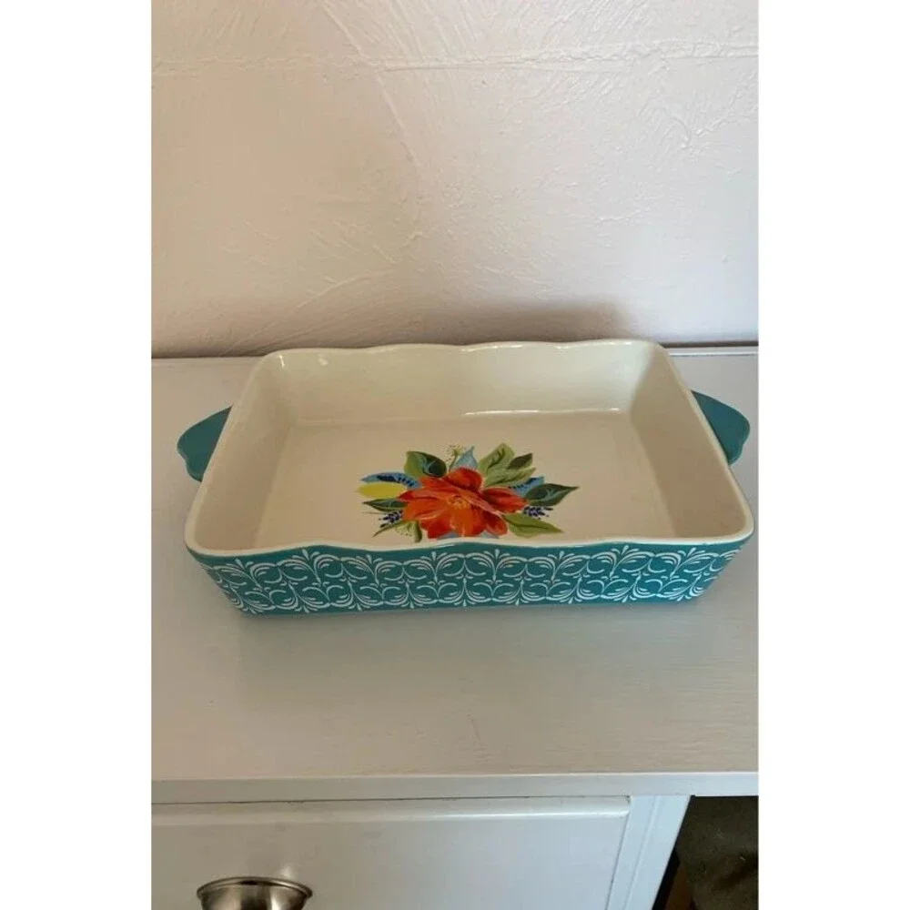 Pioneer woman casserole dish pan 13” 2915dmtt